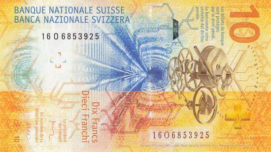 Schweiz 10 Franken 2016